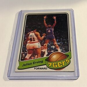 Julius Erving Dj J 1979 Topps Basketball Card #20 Vintage Collectible